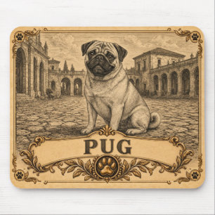 Pug, Vintage Heritage Dog Muismat