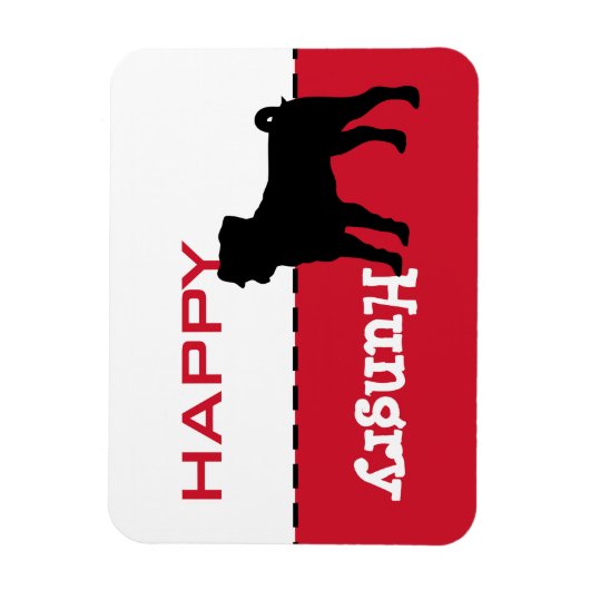 Pug voer me  Uw Woorden Magnet Teken Magneet (Verticaal)