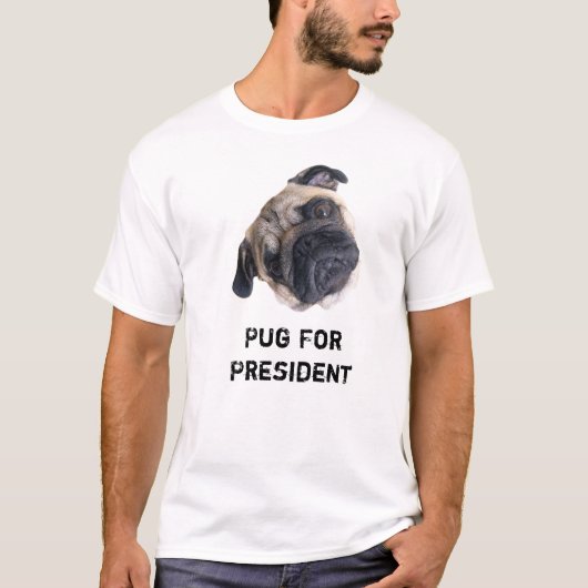Pug voor het Shirt van Mannen van Presidenten (Voorkant)