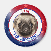 PUG VOOR PRESIDENT MAGNEET (Voorkant)
