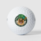 Pug voor St Patrick's Day Paddy Party Golfballen (Voorkant)