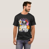 Pug Vrede en Liefde T-shirt (Voorkant volledig)