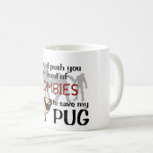 Pug vs. Zombies Koffiemok (Voorkant rechts)
