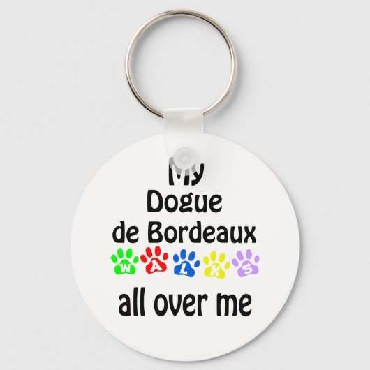 Pug wandelingen ontwerp sleutelhanger (Voorkant)