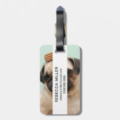 Pug Wants-behandelingen Bagagelabel (Achterkant verticaal)