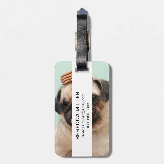 Pug Wants-behandelingen Bagagelabel (Achterkant verticaal)