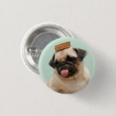 Pug Wants-behandelingen Ronde Button 3,2 Cm (Voorkant /achterkant)