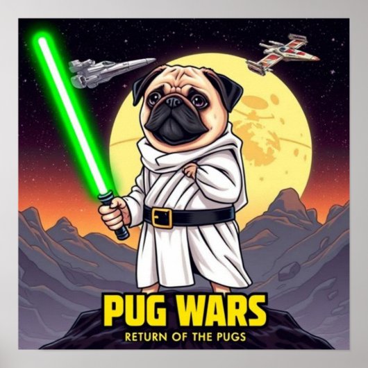 Pug Wars: Terugkeer van de Pugs Poster (Voorkant)