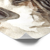 Pug Waterverf Portret Poster (Hoek)