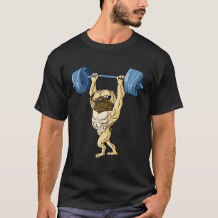 Pug Weightlift Cute Dog Gym Pet Funny Bodybuild T-shirt