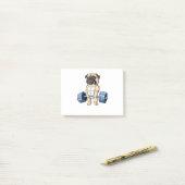 Pug Weightlift Funny Deadlift Mannen Fitness Gym Post-it® Notes (Op bureau)
