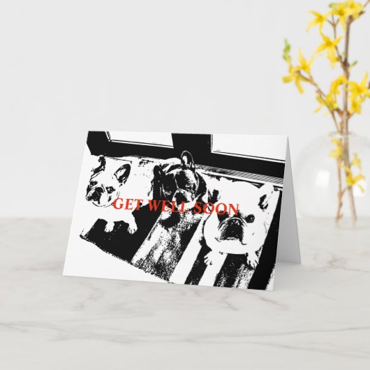 Pug well-kaart kaart (Gele Bloem)