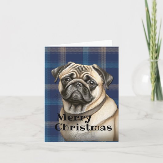 Pug Wenskaart Bedankkaart (Voorkant)