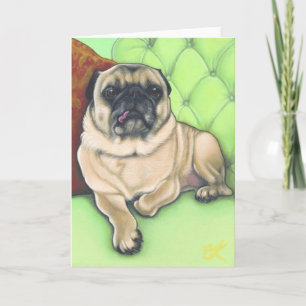 Pug Wenskaart Kaart