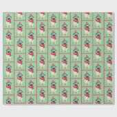 Pug Winter Patroon Cadeaupapier (Vlak)