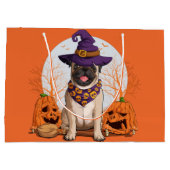 Pug Witch Halloween Groot Cadeauzakje (Achterkant)