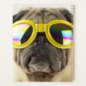 Pug with Goggles Planner (Achterkant)