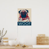 Pug Wof Retro Hope Poster (Keuken)
