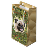 Pug Wreath Klein Cadeauzakje (Achterkant Gekanteld)