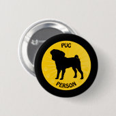 Pug Xing Ronde Button 5,7 Cm (Voorkant /achterkant)