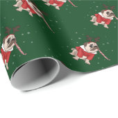 Pug Xmas Cadeaupapier (Rol Hoek)