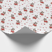 Pug Xmas Patroon Cadeaupapier (Hoek)