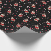 Pug Xmas Patroon Cadeaupapier (Hoek)