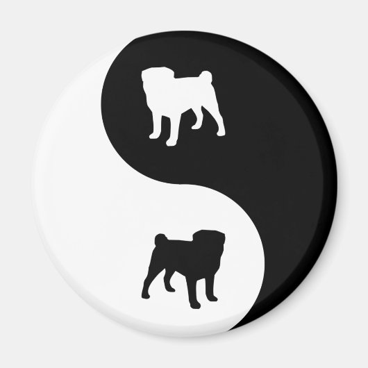 Pug Yin Yang Magneet (Voorkant)