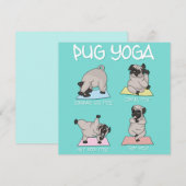 Pug Yoga Holiday Kaart (Voorkant / Achterkant)