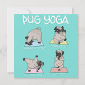 Pug Yoga Holiday Kaart (Voorkant)