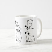 Pug Yoga Koffiemok (Voorkant rechts)