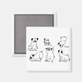 Pug Yoga Magneet (Voorkant / Achterkant)