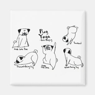 Pug Yoga Magneet