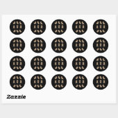 Pug Yoga Ronde Sticker (Vel)