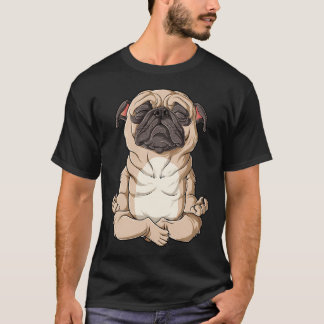 Pug Yoga T Namaste Spirituele Meditatie Grappige C T-shirt