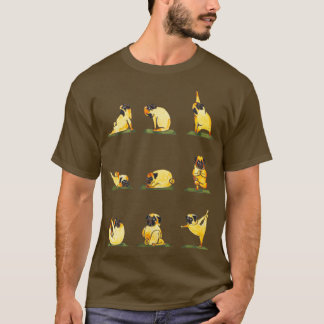 Pug Yoga Waterverf T-shirt