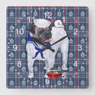 Pug Zeeman Vierkante Klok