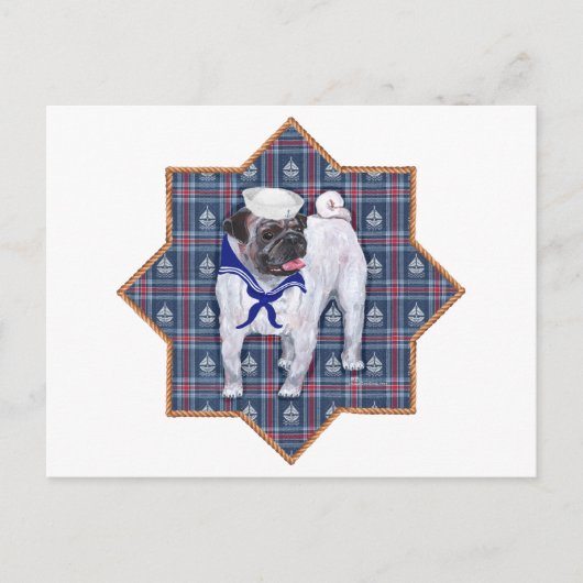 Pug Zeiler Briefkaart (Voorkant)
