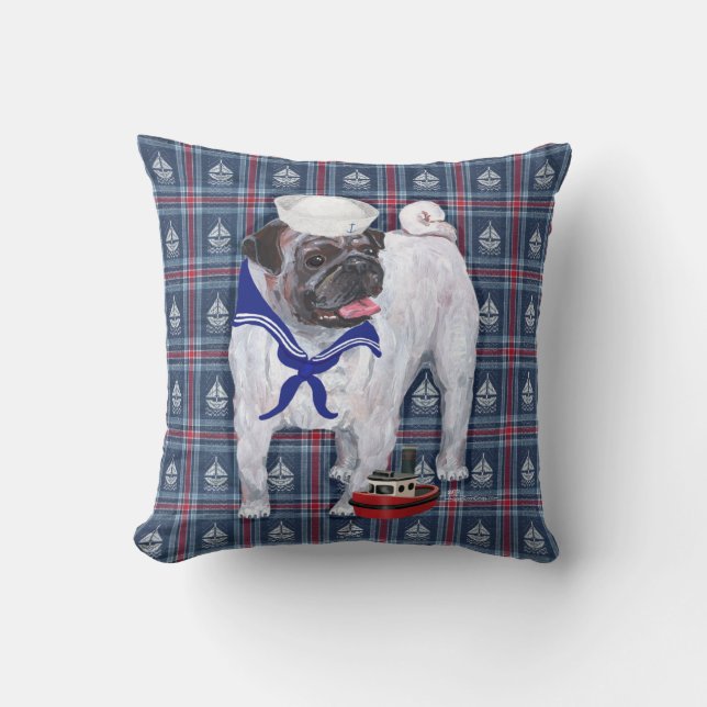 Pug Zeiler Kussen (Voorkant)