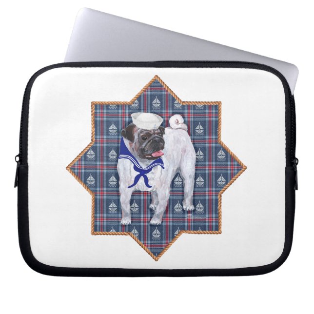 Pug Zeiler Laptop Sleeve (Voorkant)