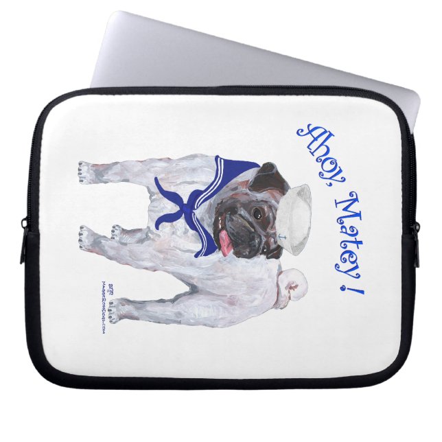 Pug Zeiler Laptop Sleeve (Voorkant)