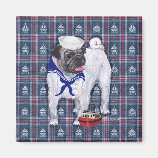 Pug Zeiler Magneet (Voorkant)
