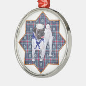 Pug Zeiler Metalen Ornament (Links)