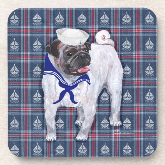 Pug Zeiler Onderzetter (Voorkant)