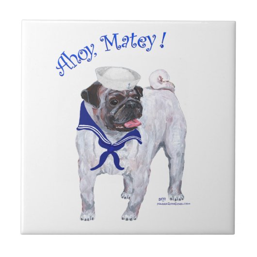 Pug Zeiler Tegeltje (Voorkant)