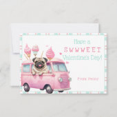Pug zoete Valentijnsdag kaart (Voorkant)