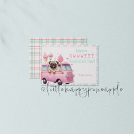 Pug zoete Valentijnsdag kaart