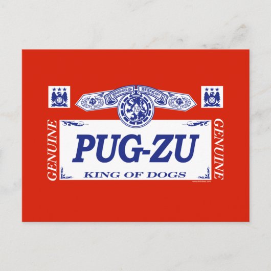 Pug-Zu Briefkaart (Voorkant)