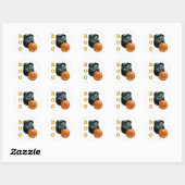 Pug (zwart) Boo Ronde Sticker (Vel)