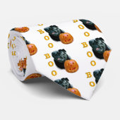 Pug (zwart) Boo Stropdas (Opgerold)